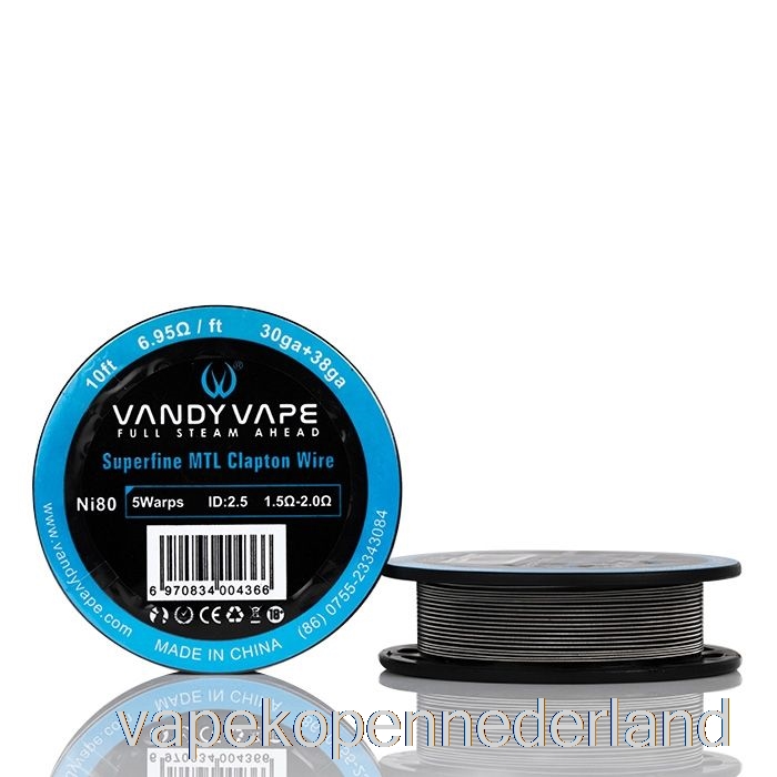 Elektronische Sigaret Vape Vandy Vape Superfijne Mtl Draadspoelen - 10 Voet 6.95ohm Ni80 Clapton Draad